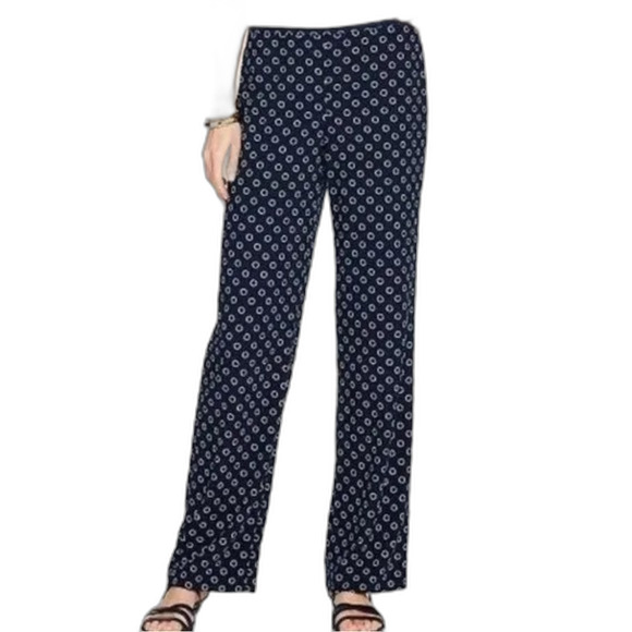 Talbots Indigo Life Savers Print Pants Size 2 - Picture 1 of 12